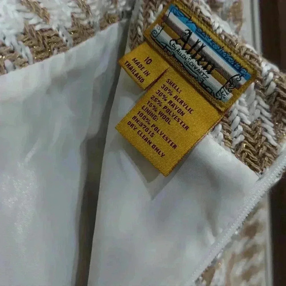 NWT Allen Schwartz Wool Blend Houndstooth Midi Skirt - Picture 5 of 5